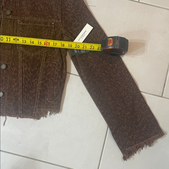 NWT Liverpool brown animal print denim jacket, small - Picture 6 of 7